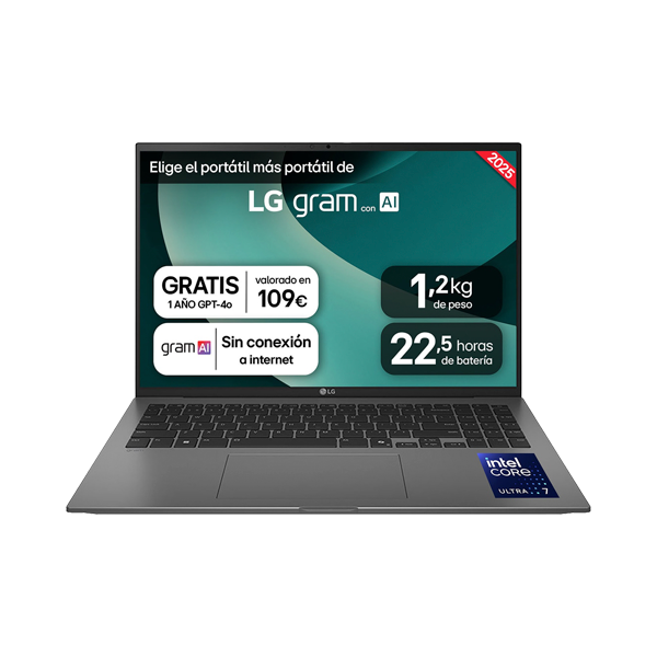 Portátil LG Gram 16ZD90T | Intel Core Ultra 7 - 255H