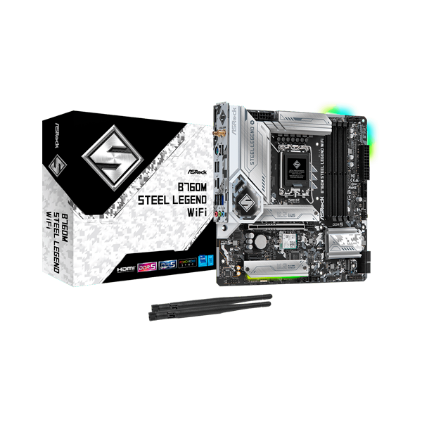 ASRock B760M Steel Legend Micro ATX | Socket 1700 | DDR5