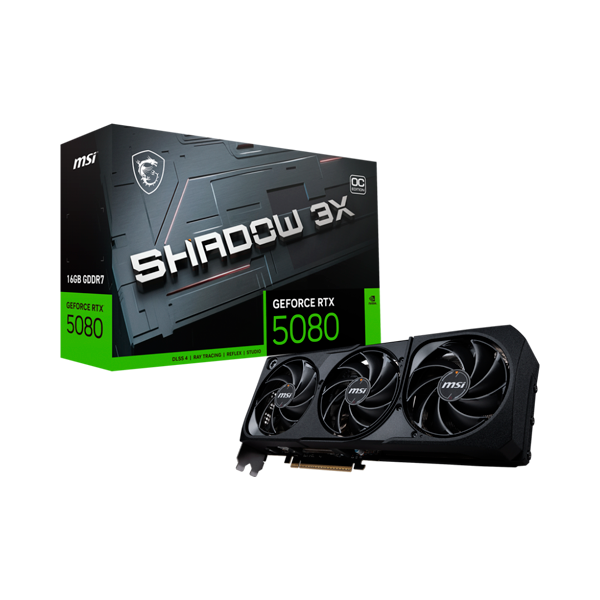 MSI GeForce RTX 5080 16G Shadow 3X OC | 16GB GDDR7