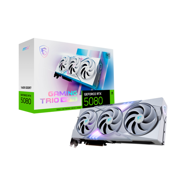 MSI GeForce RTX 5080 16G Trio OC White | 16GB GDDR7