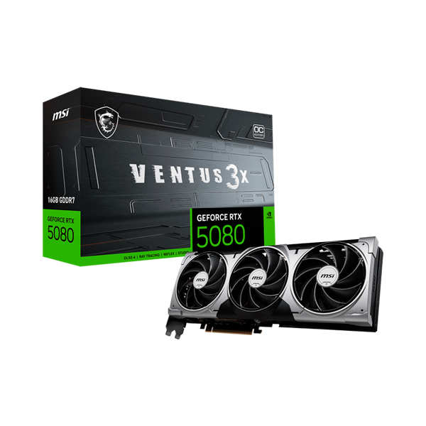 MSI GeForce RTX 5080 Ventus 16G 3X OC Plus | 16GB GDDR7