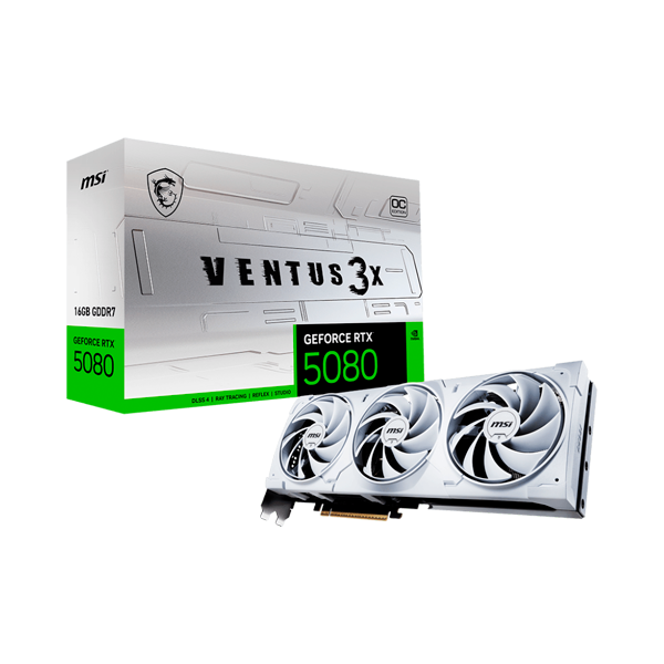 MSI GeForce RTX 5080 Ventus 16G 3X OC White | 16 GB GDDR7