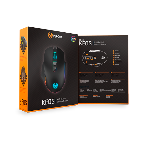Krom Keos RGB Rainbow | 6400DPI | USB
