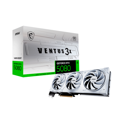 MSI GeForce RTX 5080 Ventus 16G 3X OC White | 16 GB GDDR7
